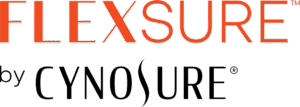 FLEXSURE by Cynosure logo with bold red and black text