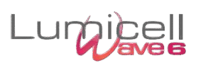 Lumibal Waves logo with stylized V