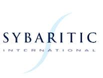 Sybaritic International logo, blue crescent detail