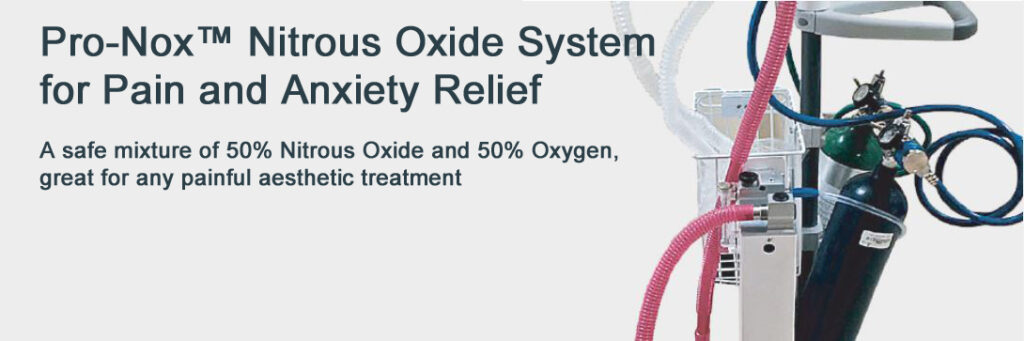 Pro-Nox Nitrous Oxide System for anxiety and pain relief in aesthetic treatments