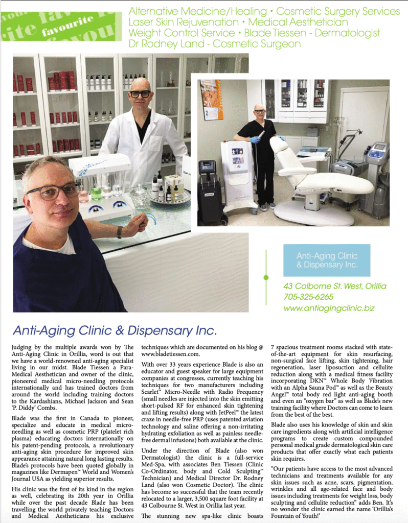 Anti-Aging Clinic in Orillia with modern treatment room and healthcare professional
