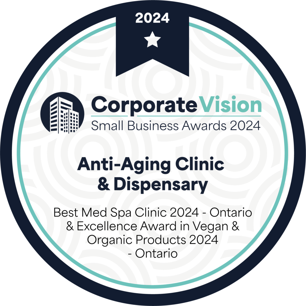 Corporate Vision Small Business Awards 2024 winner badge for Ontario clinic