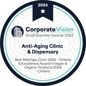 Corporate Vision Small Business Awards 2024 winner badge for Ontario clinic