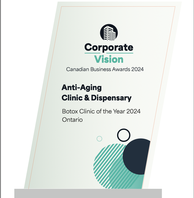 Anti-Aging Clinic Ontario wins Botox Clinic of the Year 2024