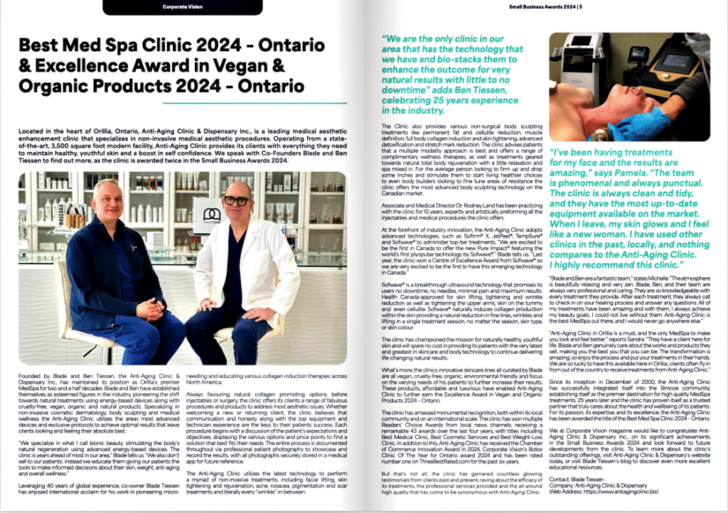 Award-winning spa clinic in Ontario specializing in vegan and organic treatments