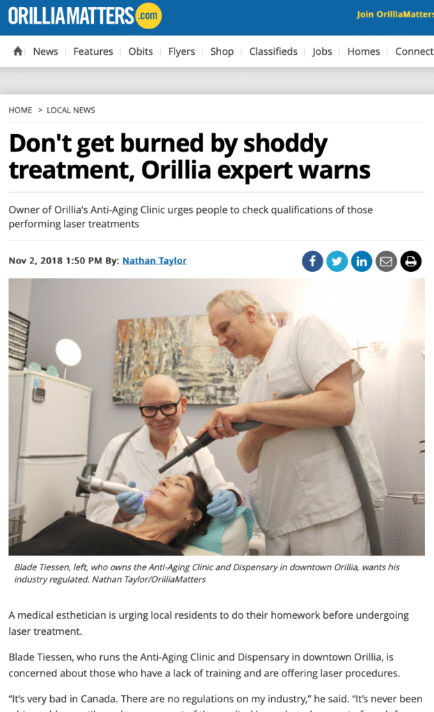 Orillia anti-aging clinic urges due diligence for laser treatments