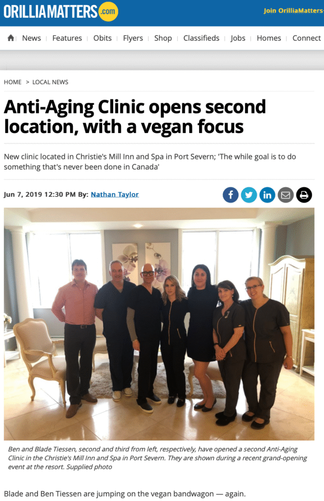 Anti-aging clinic opens second vegan-focused location in Canada
