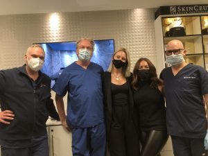 Group of healthcare professionals in a clinic setting