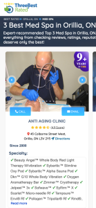 Top-rated med spa in Orillia offering comprehensive anti-aging treatments.