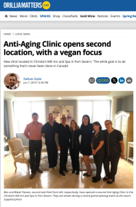 Anti-aging clinic opens second vegan location at Christie's Mill Inn, Port Severn