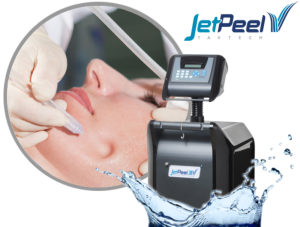 JetPeel 3V facial treatment device in use