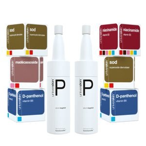 Universal skincare serums and supplements set for personalized skin health