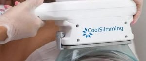 CoolSlimming device applied for non-invasive fat reduction treatment