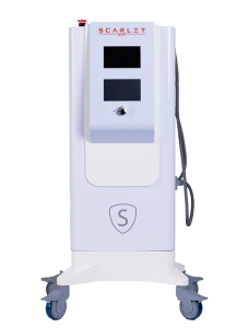 Scarlet RF microneedling device on mobile stand