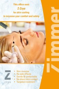 Z Cryo skin cooling system for enhanced comfort and safety in cosmetic procedures