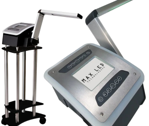 Max LED Technologies dental bleaching lamp on a mobile stand